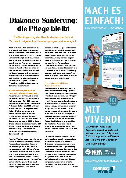 Vorschauseite 1: Diakoneo-Sanierung: die Pflege bleibt
