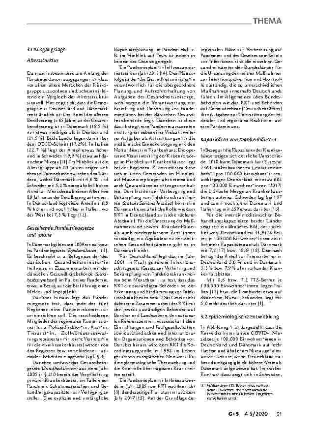 Vorschauseite 3: COVID-19 als Stresstest für das Gesundheitssystem: Eine Bestandsaufnahme der Situation in Dänemark und Deutschland*