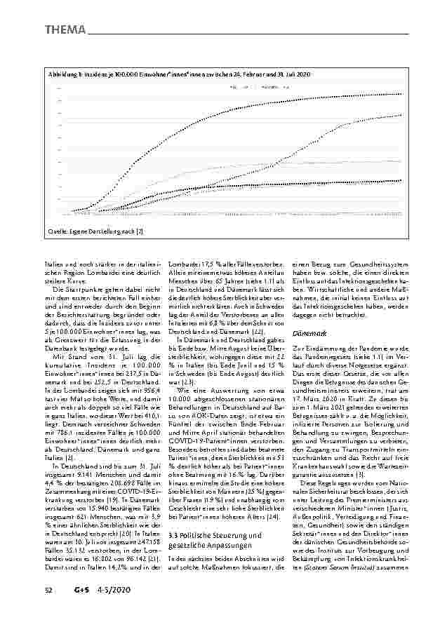 Vorschauseite 4: COVID-19 als Stresstest für das Gesundheitssystem: Eine Bestandsaufnahme der Situation in Dänemark und Deutschland*