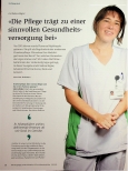 Vorschauseite 1: "Die Pflege trägt zu einer sinnvollen Gesundheitsversorgung bei."