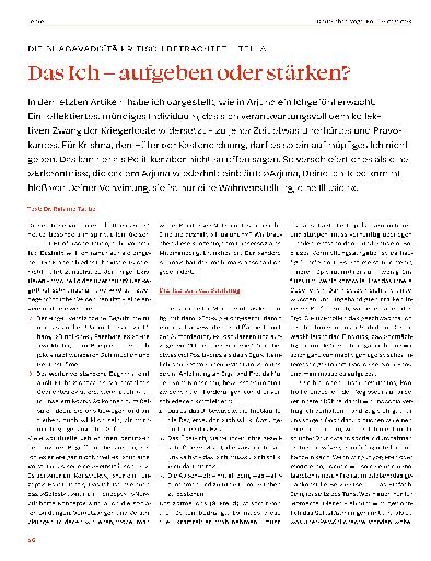 Vorschauseite 1: Das Ich – aufgeben oder stärken? Die Bhagavadgītā kritisch betrachtet – Teil 8