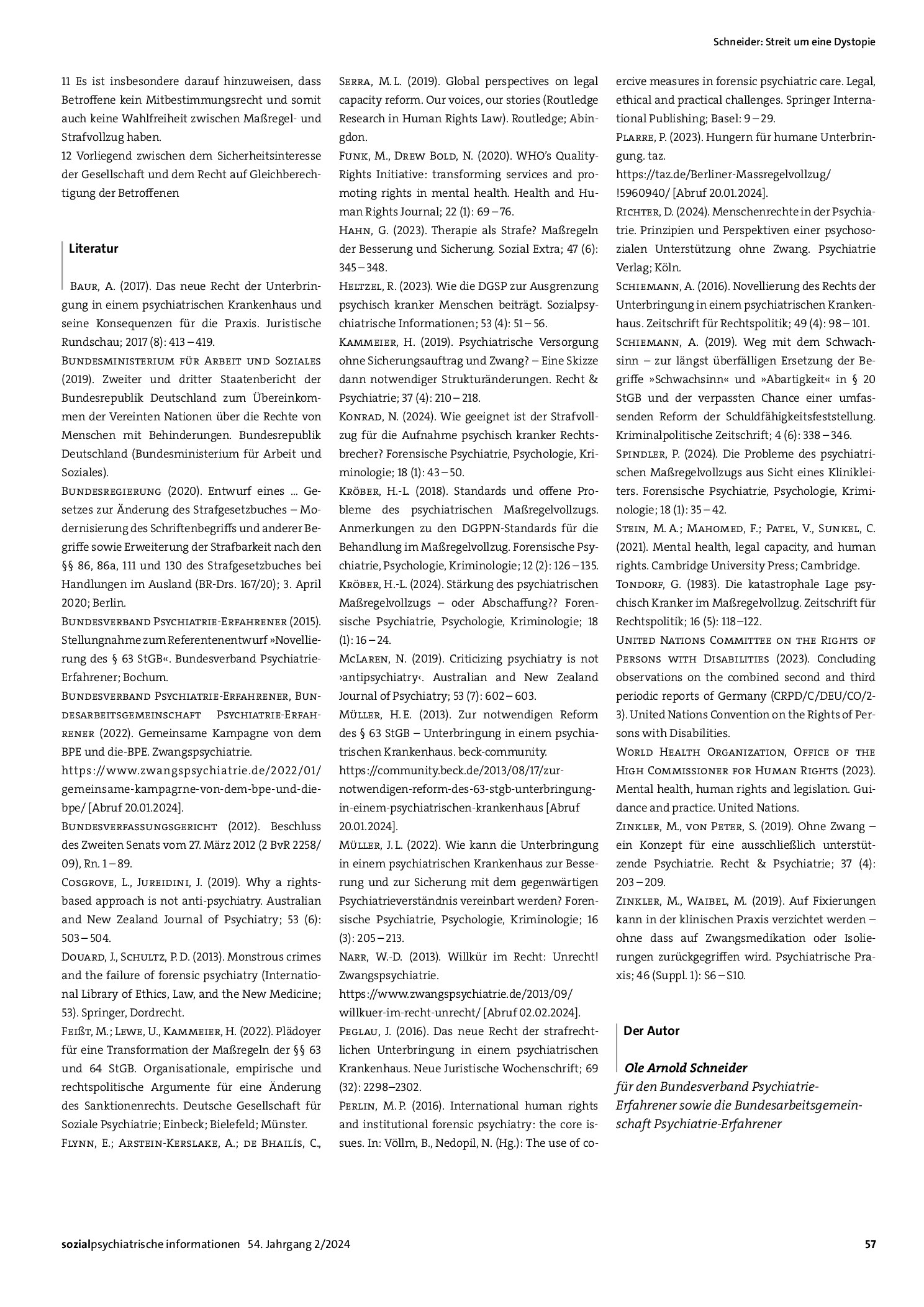 Vorschauseite 5: Streit um eine Dystopie: Einspruch von Psychiatrieerfahrenen in die aktuelle Debatte zur Abschaffung des Maßregelvollzugs