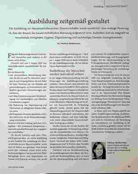 Vorschauseite 1: Ausbildung zeitgemäß gestaltet.