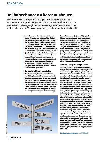 Vorschauseite 1: Teilhabechancen Älterer ausbauen