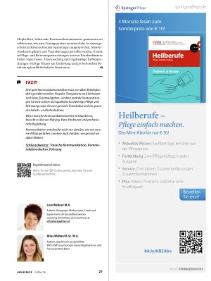 Vorschauseite 4: Toxische Kommunikation – (k)ein Thema im Gesundheitswesen?