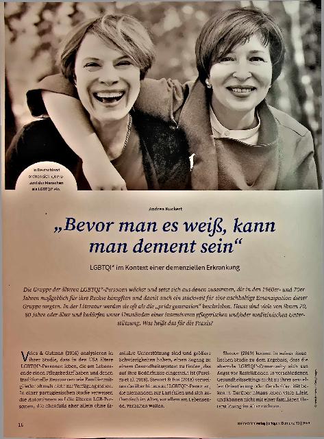 Vorschauseite 1: „Bevor man es weiß, kann man dement sein“ LGBTQI* im Kontext einer demenziellen Erkrankung