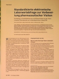 Vorschauseite 1: Standardisierte elektronische Laborwertabfrage zur Vorbereitung pharmazeutischer Visiten