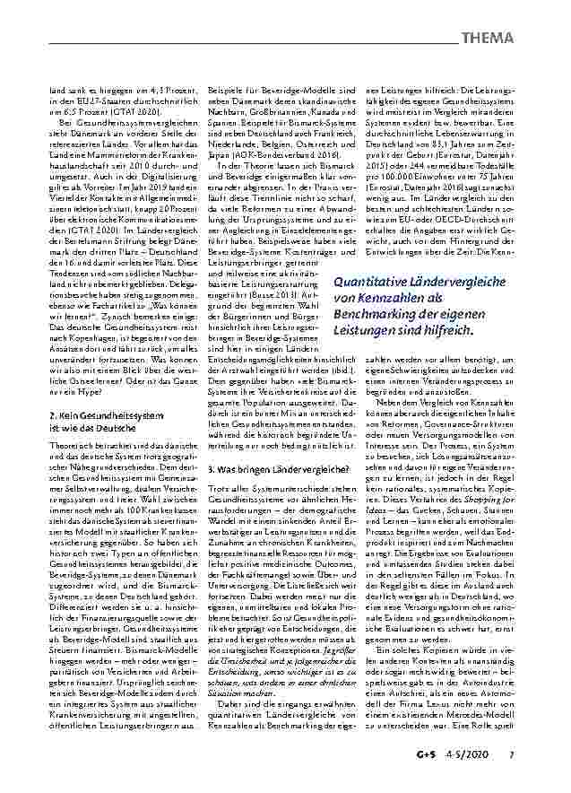 Vorschauseite 2: Krankenhausreform in Dänemark: Purer Hype oder was bringen Ländervergleiche im Gesundheitswesen?