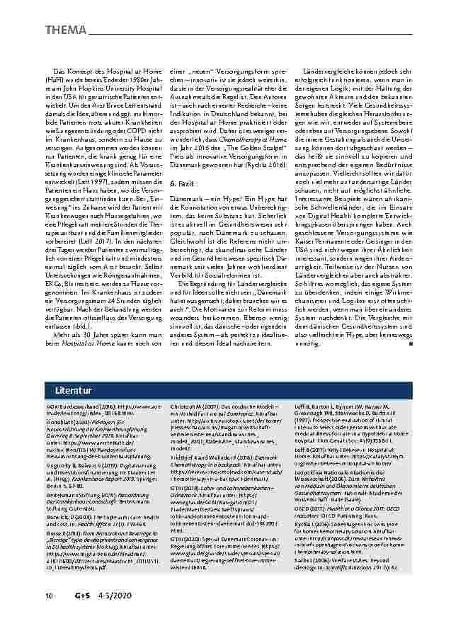 Vorschauseite 5: Krankenhausreform in Dänemark: Purer Hype oder was bringen Ländervergleiche im Gesundheitswesen?