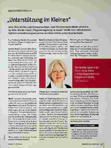 Vorschauseite 1: NACHBARSCHAFTSHILFE „Unterstützung im Kleinen“