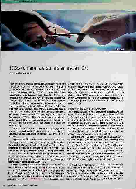 Vorschauseite 1: IDSc-Konferenz erstmals an neuem Ort