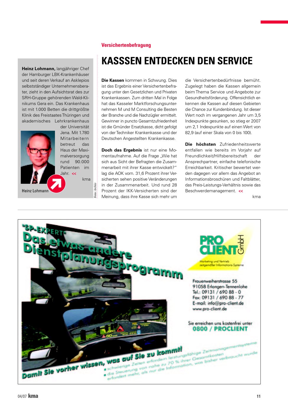 Vorschauseite 1: Kasssen entdecken den Service