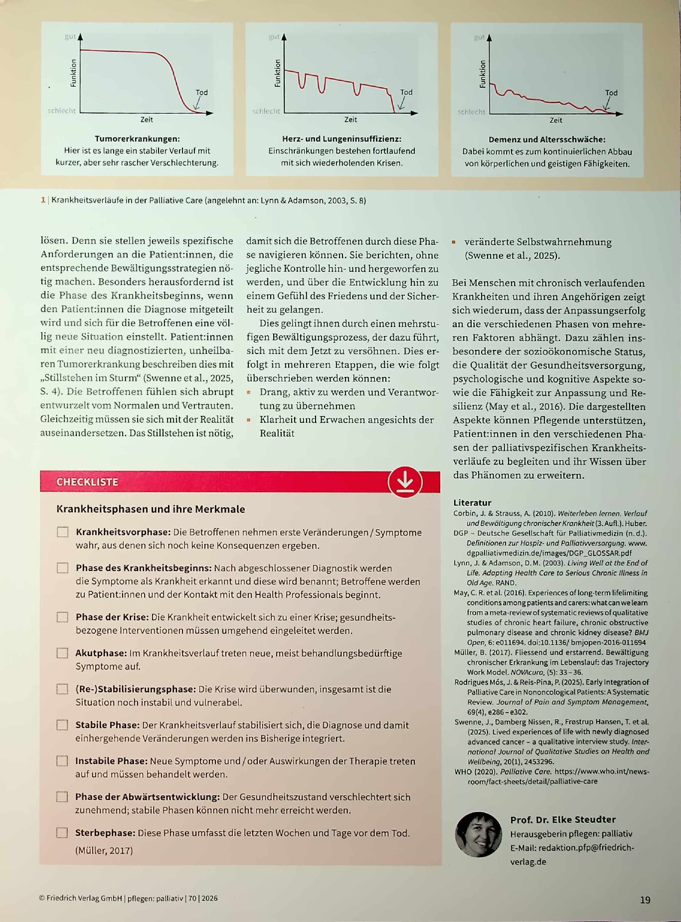 Vorschauseite 2: Wenn die Krankheit zur Krise wird: Krankheitsspezifische Verlaufskurven und ihre Bedeutung für die Palliativpflege