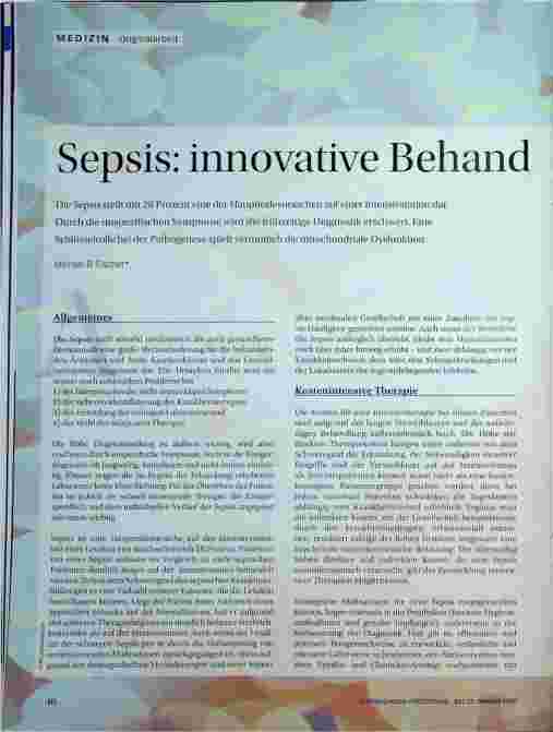 Vorschauseite 1: Sepsis: innovative Behandlungsstrategien