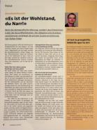 Vorschauseite 1: "Es ist der Wohlstand, du Narr!"