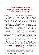 Vorschauseite 1: COVID-19 bei Athleten: Asymptomatischer Verlauf bei kardialer Beteiligung