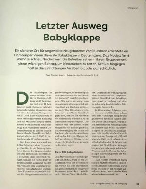 Vorschauseite 2: Letzter Ausweg Babyklappe