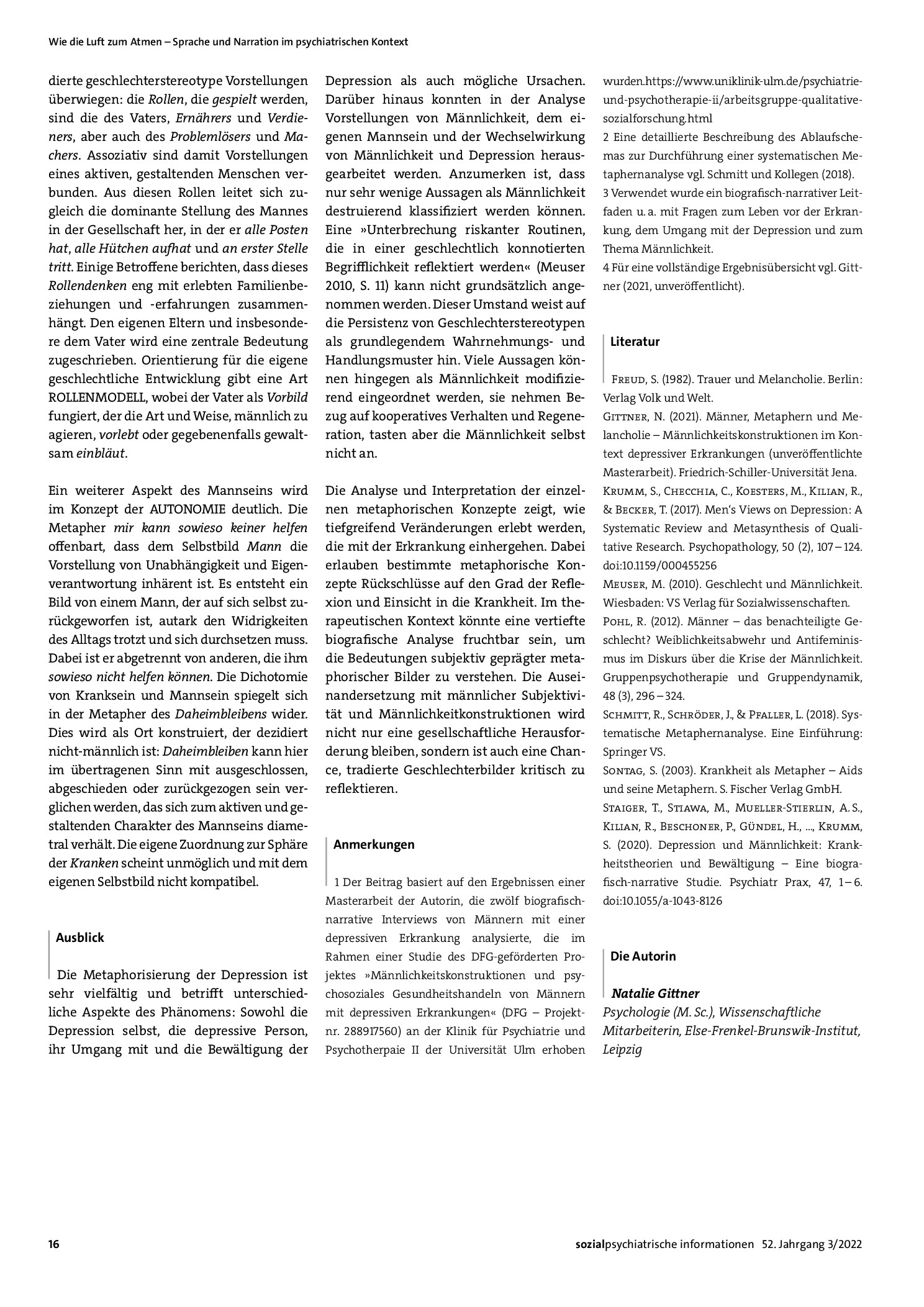 Vorschauseite 5: Männer, Metaphern und Melancholie: Sprachbilder in den Erzählungen depressiv erkrankter Männer