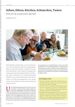 Vorschauseite 1: Sehen, Hören, Riechen, Schmecken, Tasten Alle Sinne zusammen denken