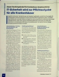 Vorschauseite 1: IT-Sicherheit wird zur Pflichtaufgabe für alle Krankenhäuser