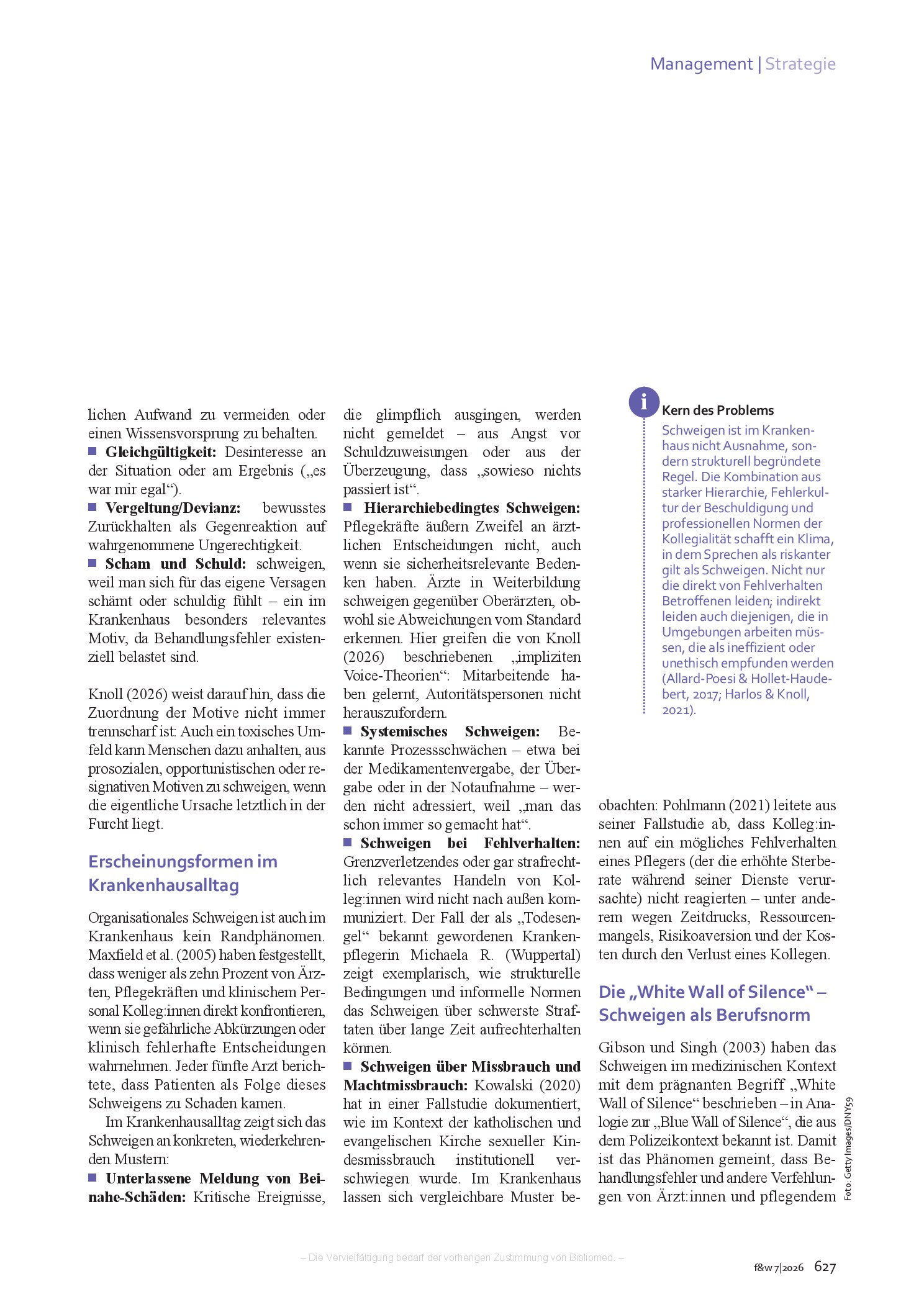 Vorschauseite 2: Risikomanagement: Schweigen im Krankenhaus