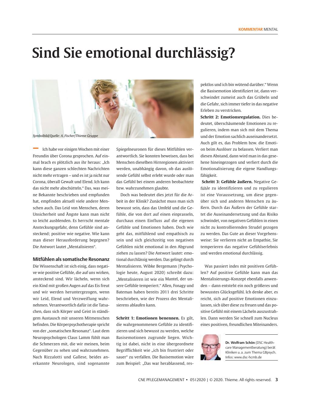 Vorschauseite 1: Sind Sie emotional durchlässig?