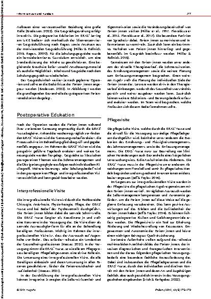 Vorschauseite 3: Strukturierte perioperative Patientenedukation Enhanced Recovery After Surgery zur Verbesserung des Patientenoutcome.