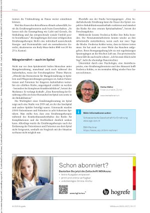 Vorschauseite 3: Mangelernährung – häufiger als angenommen