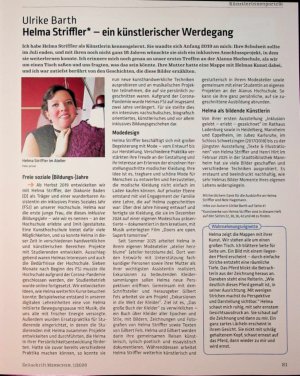 Vorschauseite 1: Helma Striffler* - ein künstlerischer Werdegang
