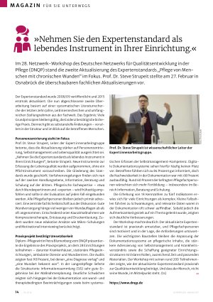Vorschauseite 1: »Nehmen Sie den Expertenstandard als lebendes Instrument in Ihrer Einrichtung. «