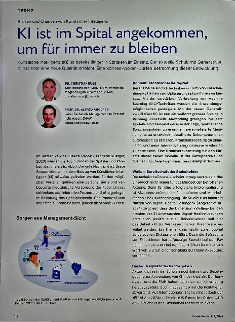 Vorschauseite 1: Kl ist im Spital angekommen, um für immer zu bleiben.