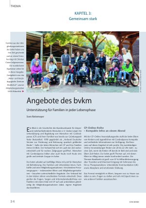Vorschauseite 1: Angebote des bvkm Unterstützung für Familien in jeder Lebensphase