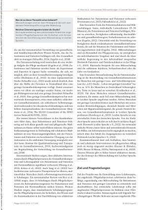 Vorschauseite 2: Mikroschulungen für Patientinnen und Patienten in Leichter Sprache
