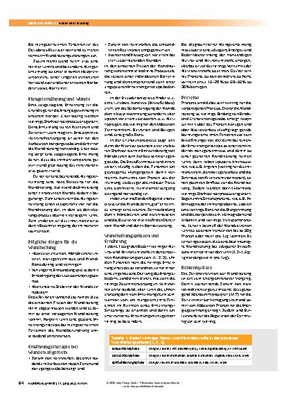 Vorschauseite 2: Wunde und Ernährung