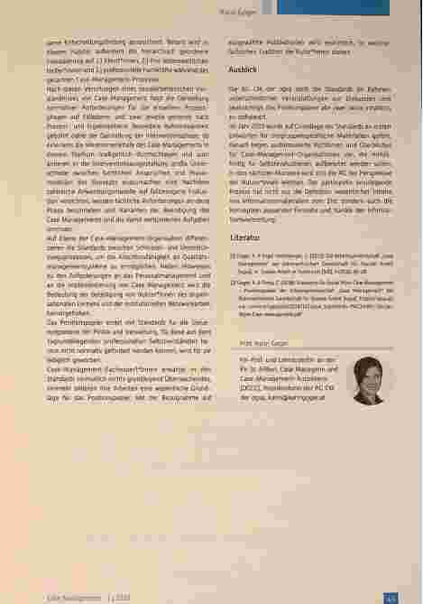 Vorschauseite 2: Positionspapier der Österreichischem Gesellschaft für Soziale Arbeit: Standards für Social Work Case Management
