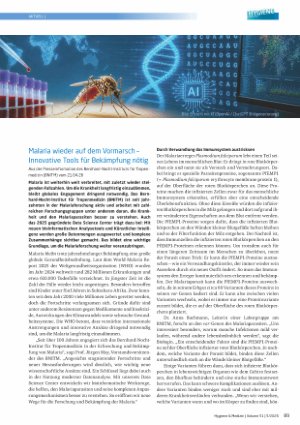 Vorschauseite 1: Malaria wieder auf dem Vormarsch - Innovative Tools für Bekämpfung nötig