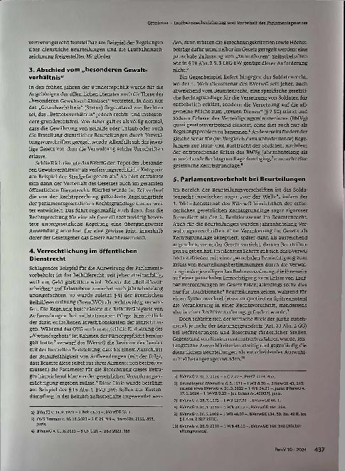 Vorschauseite 2: Laufbahnzeichnung und Vorbehalt des Parlamentsgesetzes