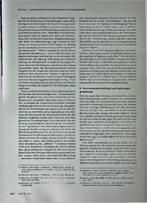 Vorschauseite 3: Laufbahnzeichnung und Vorbehalt des Parlamentsgesetzes
