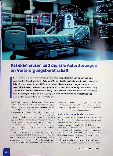 Vorschauseite 1: Krankenhäuser und digital]© Anforderungen an Verteidigungsbereitschaft