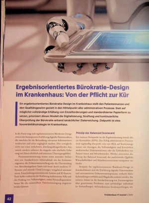 Vorschauseite 1: Ergebnisorienfter Bürokratie-Design im Krankenhaus: Von der Pflicht zur Kür