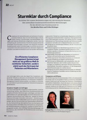 Vorschauseite 1: Sturmklar durch Compliance