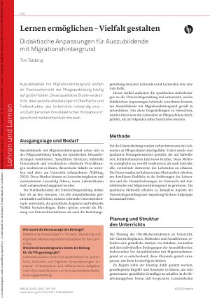 Vorschauseite 1: Lernen ermöglichen – Vielfalt gestalten Didaktische Anpassungen für Auszubildende mit Migrationshintergrund