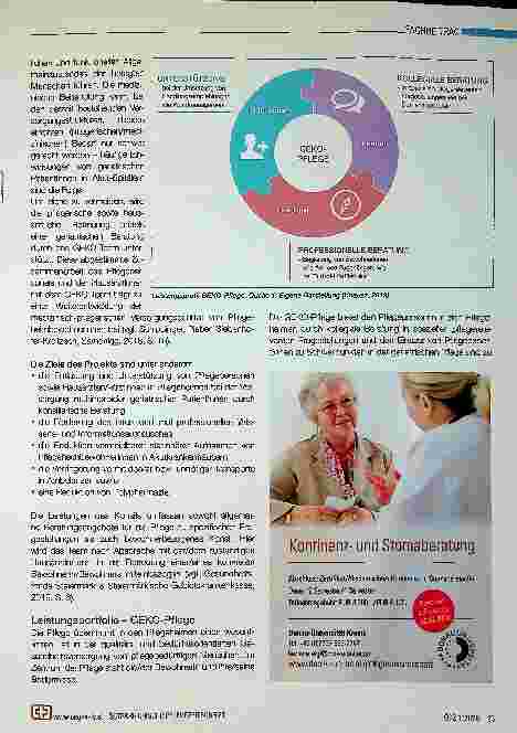 Vorschauseite 2: Geriatrischer Konsiliardienst - ein innovatives Wirkungsfeld der professionellen Pflege