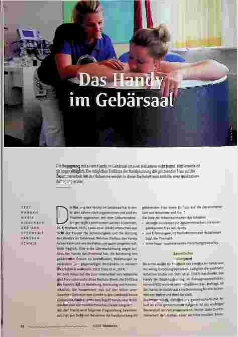 Vorschauseite 1: Das Handy im Geburtsaal