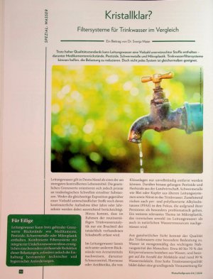 Vorschauseite 1: Kristallklar? Filtersysteme für Trinkwasser im Vergleich