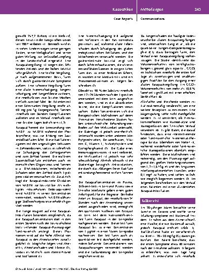 Vorschauseite 2: Akzidentelle Intoxikation mit Paraquat – Ein Fallbericht