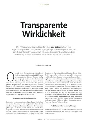 Vorschauseite 1: Transparente Wirklichkeit