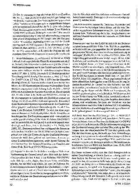 Vorschauseite 5: Bedeutung der CE-Zertifizierung im Wettbewerbsprozess §§ 1, 3, 17 HWG, §§ 3, 6, 18, 37 MPG, §§ 3, 3a, 8, 12 UWG, Art. 1, 4, 8, 11, 13, 17, 18, Anh. I, II RL 93/42/EWG