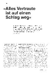 Vorschauseite 1: "Alles Vertraute ist auf einen Schlag weg."