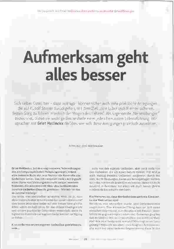Vorschauseite 2: Aufmerksam geht alles besser.
